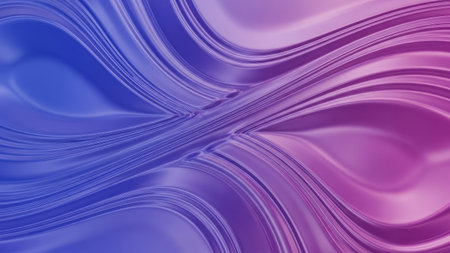 abstract background with smooth lines in purple and blue colors, 3d renderingの素材
