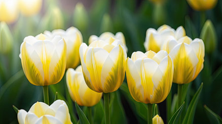 Tulip. Beautiful bouquet of tulips. colorful tulips. tulips in spring,colourful tulipの素材