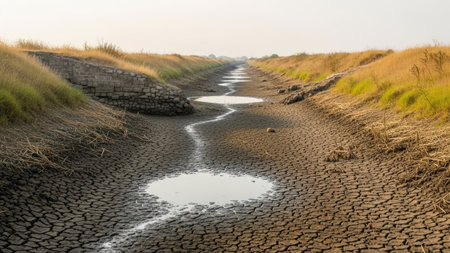 Dry riverbed in the dunes of the North Sea.の素材