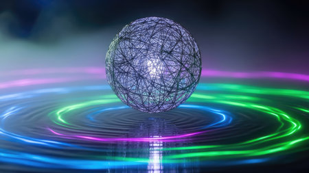 3D illustration of abstract fractal composition,digital art works.の素材