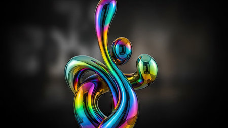 3d illustration of abstract geometric composition,digital artwork for creative graphic designの素材