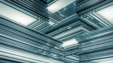 Abstract metal background. Futuristic technology style. Elegant background for business tech presentations.の素材