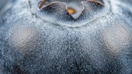 Close-up of a frozen blueberry. Macro. Selective focus.の素材