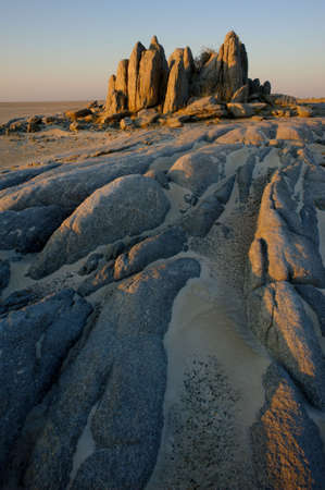 Lekhubu island, Makgadikgadiの写真素材