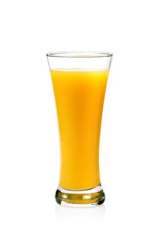 A Glass of orange Juice, Isolated On White backgroundの写真素材