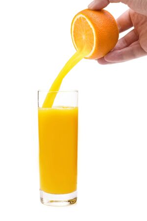 Glass of orange Juice with Fruit.の写真素材