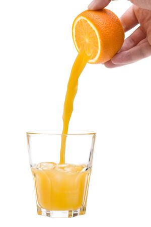 Glass of orange Juice with Fruit.の写真素材