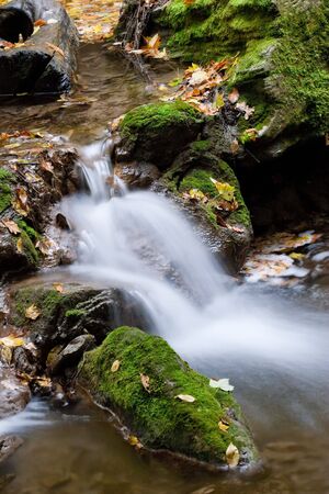 Cool water streaming downの写真素材