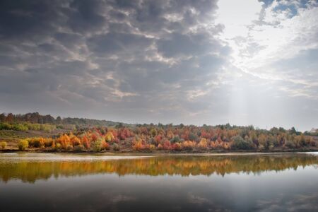 The beautiful colors of autumn natureの写真素材