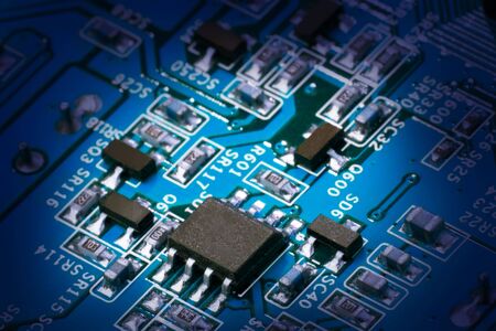 A macro shot of circuit boardの写真素材