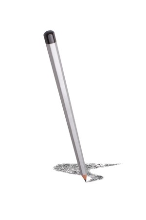 pencils writing on white paperの写真素材