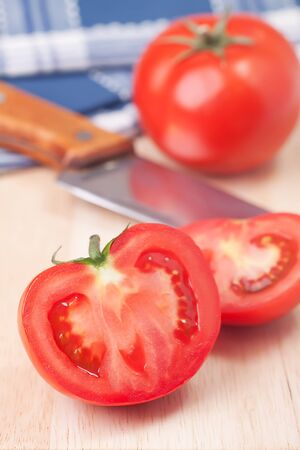 fresh tomato on white background の写真素材