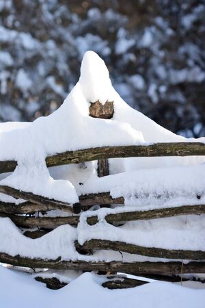 fence winterの写真素材