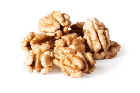 walnut isolated on the white background の写真素材