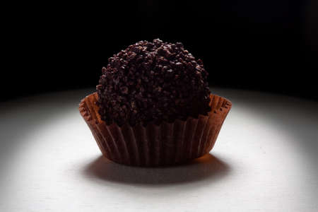 Delicious dark chocolate pralinesの写真素材