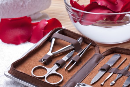 Tools of a manicure setの写真素材