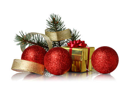 christmas decoration on a white backgroundの写真素材