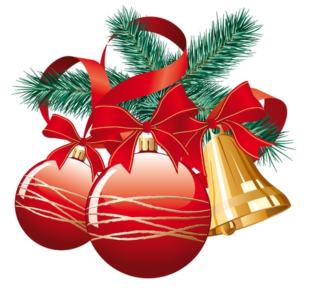 red xmas balls. のイラスト素材