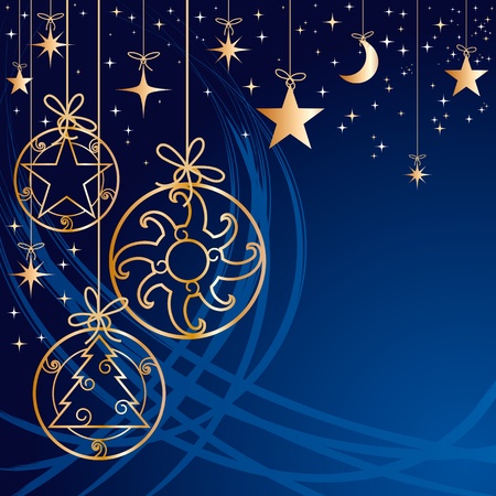 A xmas balls greeting card. のイラスト素材