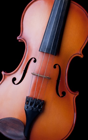 Violin on black backgroundの写真素材