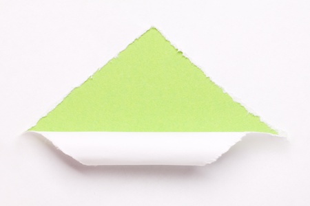 ripped white paper on a white backgroundの写真素材