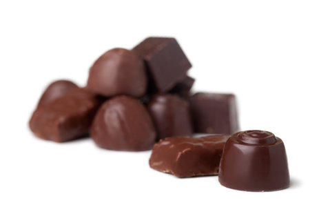 chocolate candy isolated over white background