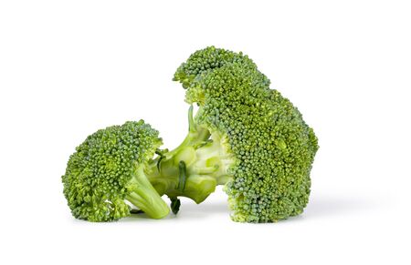 broccoli isolated on whiteの写真素材