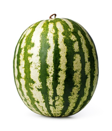 fresh watermelon on a white backgroundの写真素材