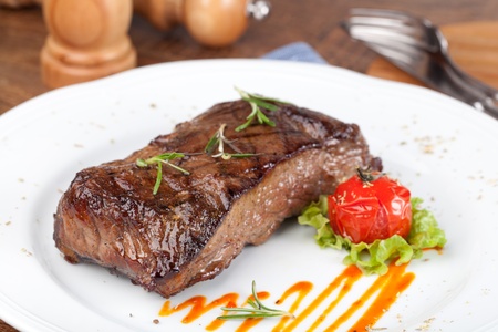 Grilled sirloin steakの写真素材