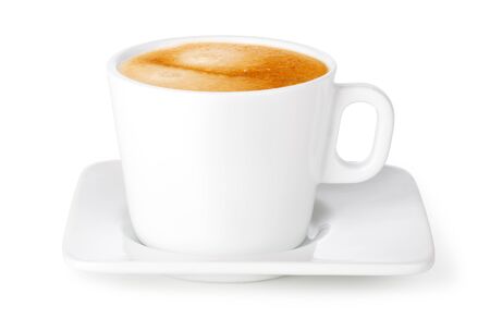 cup of coffee on a white backgroundの写真素材