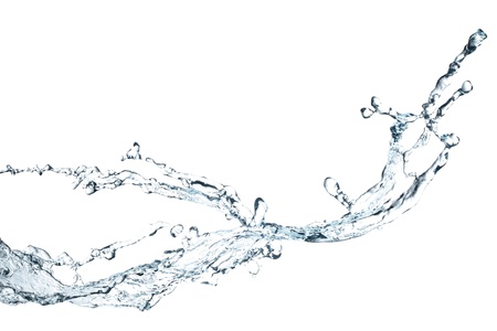 water splash isolated on white backgroundの写真素材