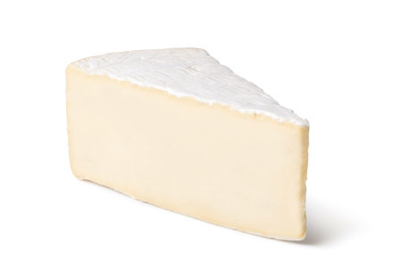 cheese brie on a white backgroundの写真素材