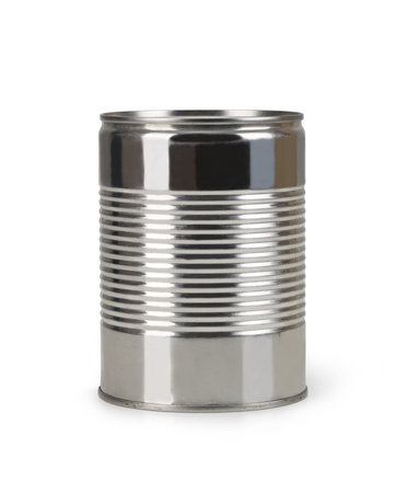 tin can on white background