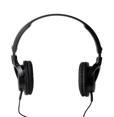 Headphones om a white backgroundの写真素材