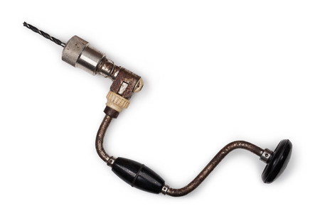 drill brace isolated on a white backgroundの写真素材