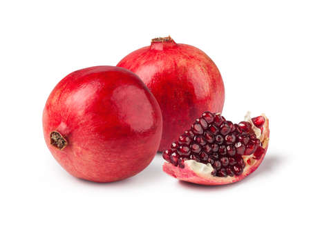 pomegranate isolated on white backgroundの写真素材