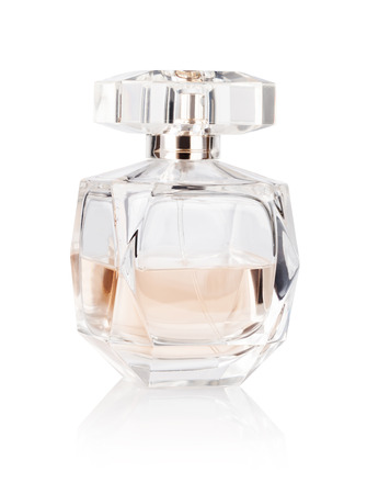 perfume bottle on white backgroundの写真素材