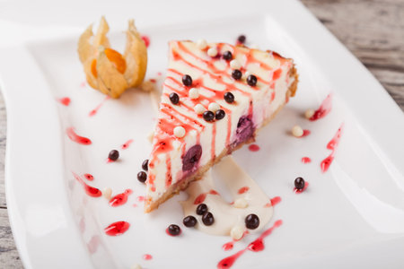 cheesecake on a white plate