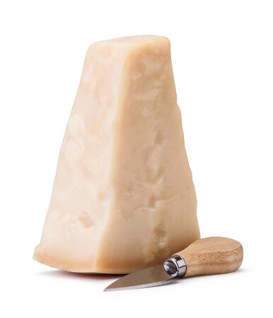 parmesan cheese on white backgroundの写真素材