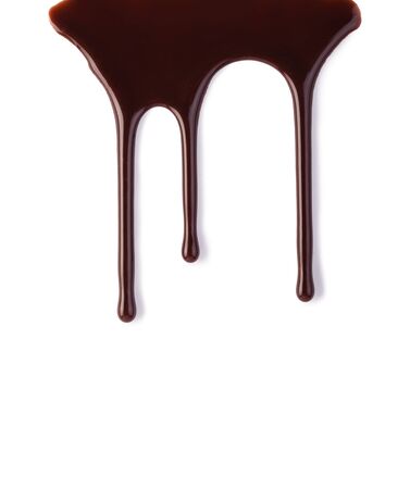 chocolate streams isolated on a whiteの写真素材