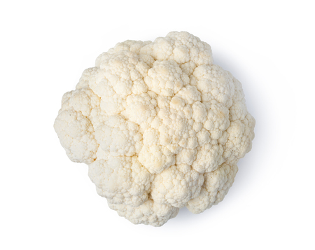 Cauliflower isolated on white backgroundの写真素材