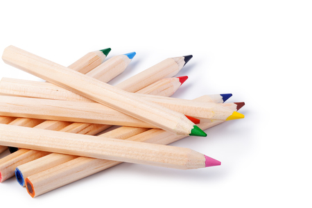Color pencils, isolated on whiteの写真素材