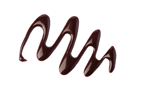 chocolate sauce isolated on a white backgroundの写真素材