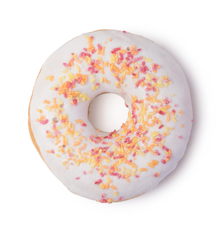 donuts isolated on white backgroundの写真素材