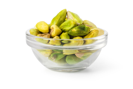 Pistachio nuts. Isolated on a white background.の写真素材