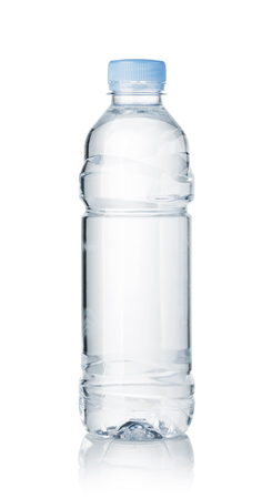 water bottles isolated on white backgroundの写真素材