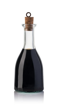 balsamic vinegar isolated on white backgroundの写真素材