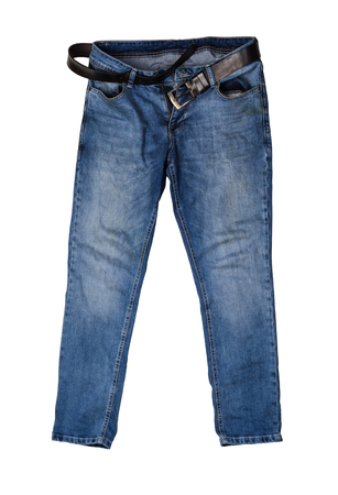 Jeans background isolated white background;の写真素材