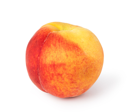 peach on a white backgroundの写真素材