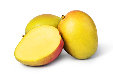Mango isolated on white backgroundの写真素材